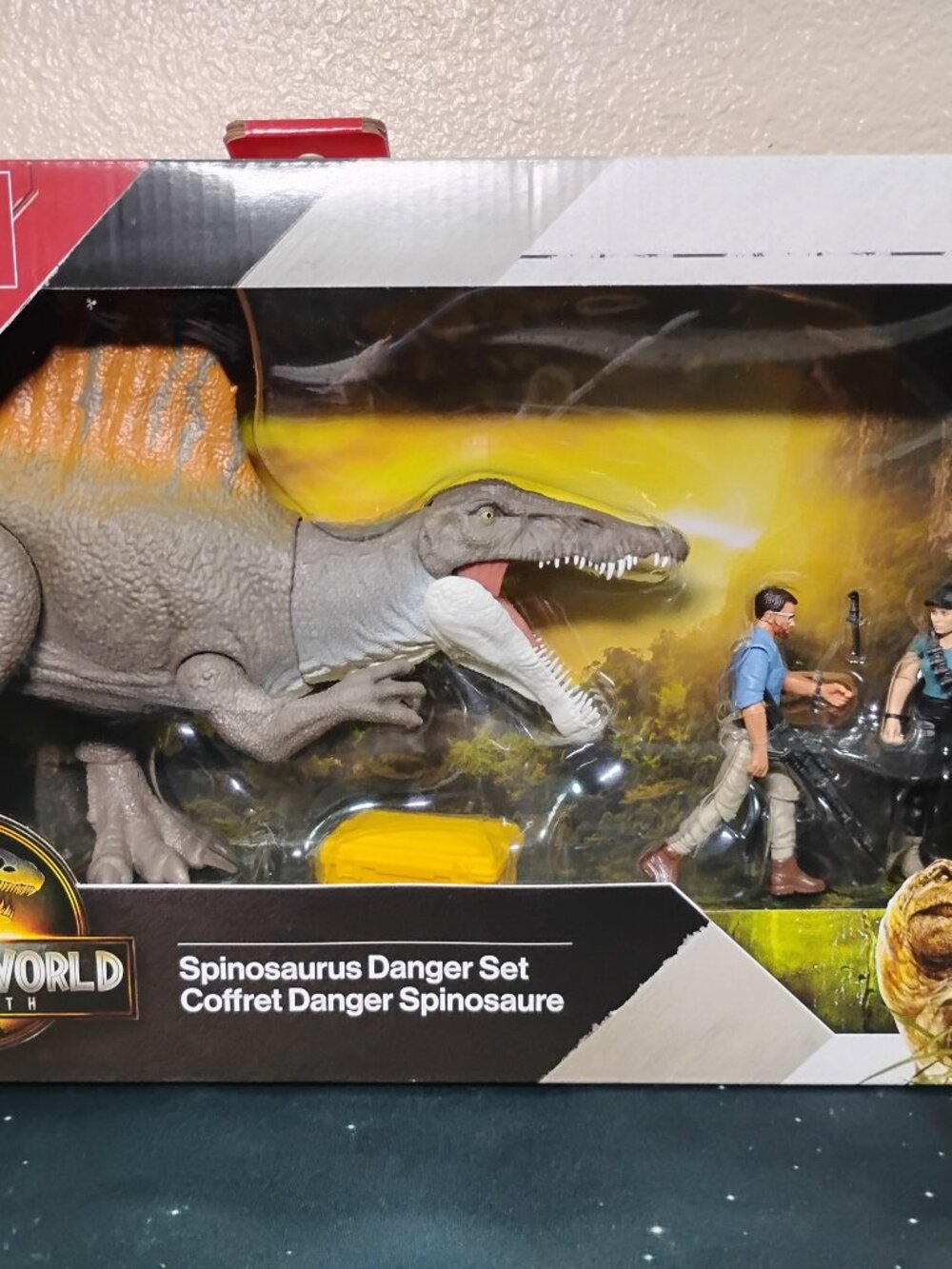 Jurassic World Rebirth Spinosaurus Danger Set Action Figure Toy Mattel New